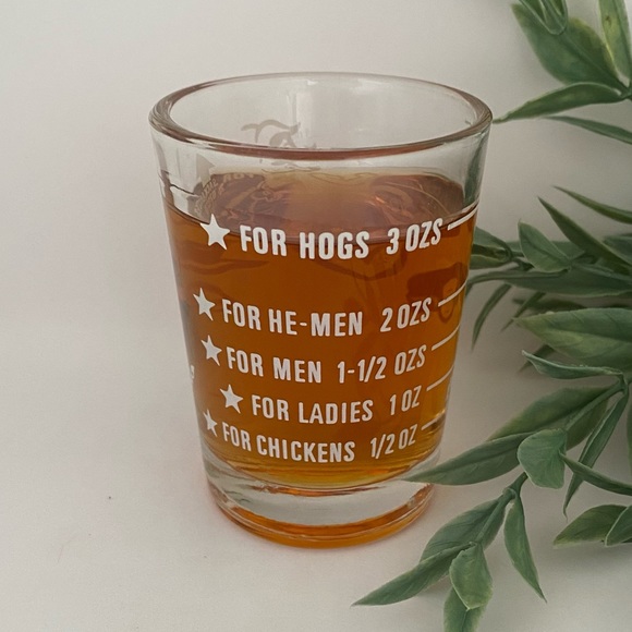 Libbey Dining Vintage Libbey 4 Oz Novelty Shot Glass For Chickens